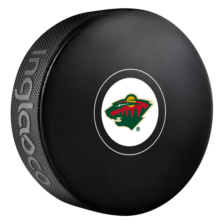 Minnesota Wild Team Logo Autograph Model Hockey Puck product image 1, provided for visual reference and product detail review