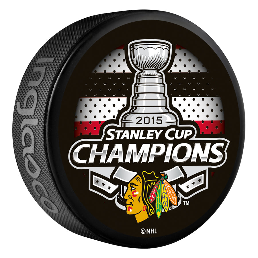 Chicago Blackhawks 2015 Stanley Cup Champion Souvenir Hockey Puck product image 1, provided for visual reference and product