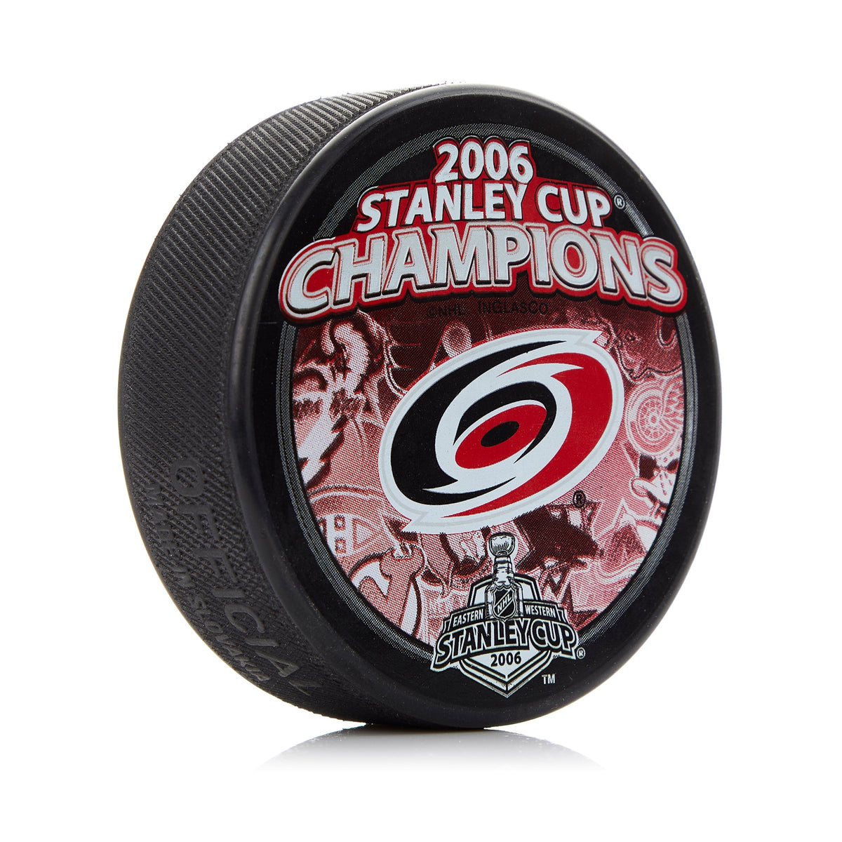 Carolina Hurricanes 2006 Stanley Cup Champion Souvenir Hockey Puck product image 1, provided for visual reference and