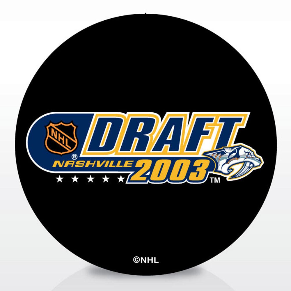 Inglasco 2003 NHL Entry Draft Souvenir Event Hockey Puck product image 1, provided for visual reference and product detail