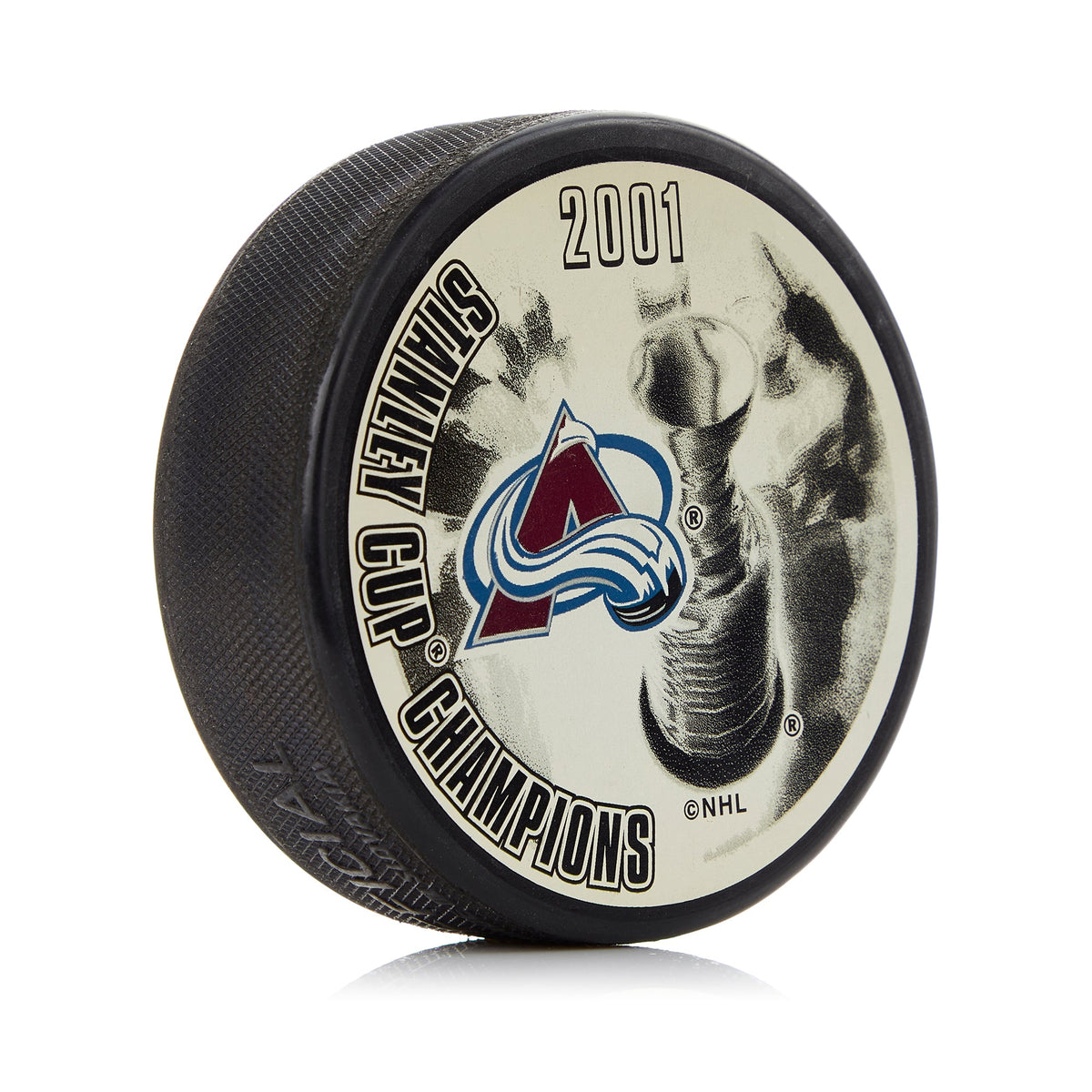 Colorado Avalanche 2001 Stanley Cup Champion Souvenir Hockey Puck product image 1, provided for visual reference and product