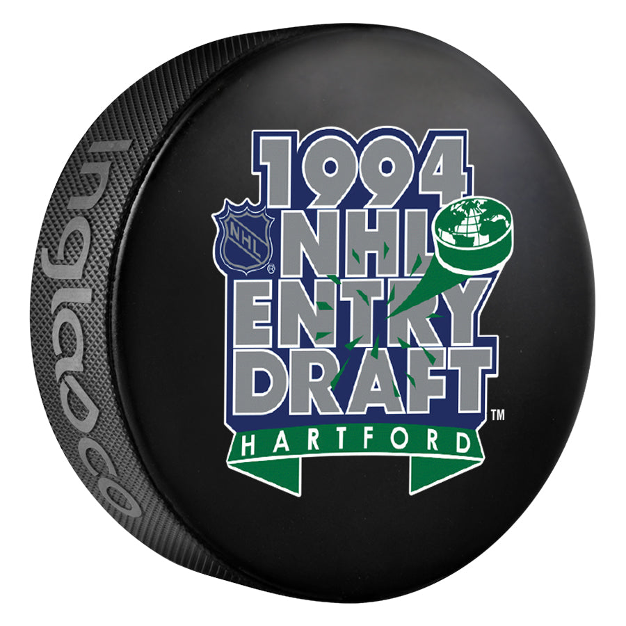 Inglasco 1994 NHL Entry Draft Souvenir Event Hockey Puck product image 1, provided for visual reference and product detail