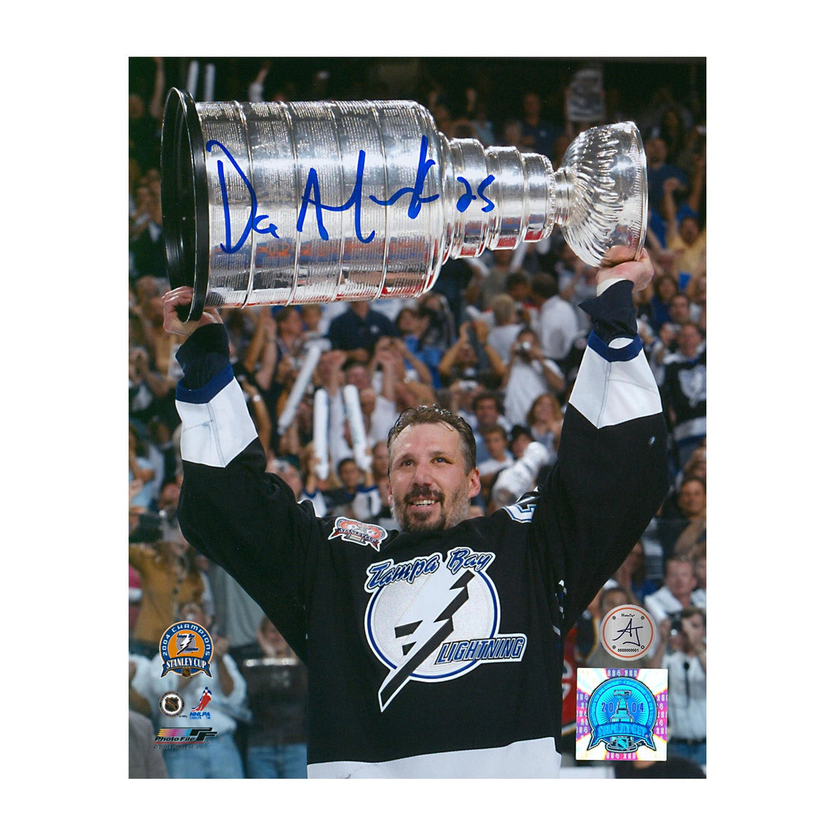 Dave Andreychuk Signed Tampa Bay Lightning 2004 Stanley Cup 8x10 Photo product image 1, provided for visual reference and