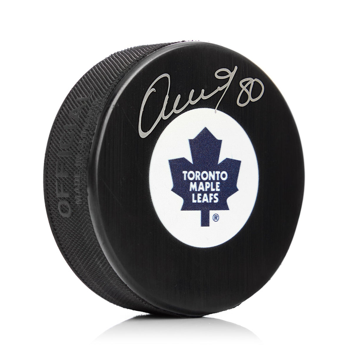 Nik Antropov Autographed Toronto Maple Leafs Retro Logo Puck product image 1, provided for visual reference and product