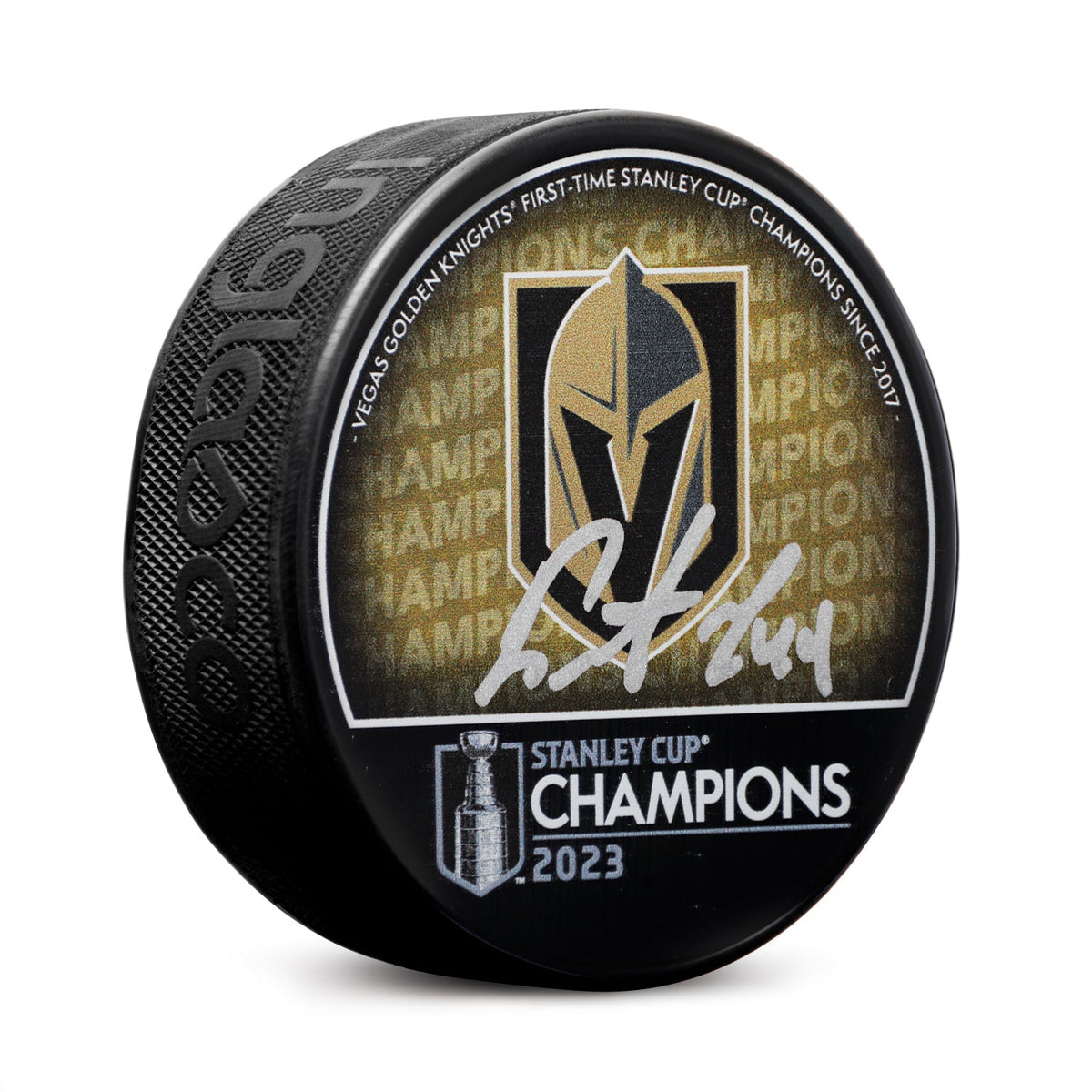 Ivan Barbashev Signed Vegas Golden Knights 2023 Stanley Cup Puck product image 1, provided for visual reference and product