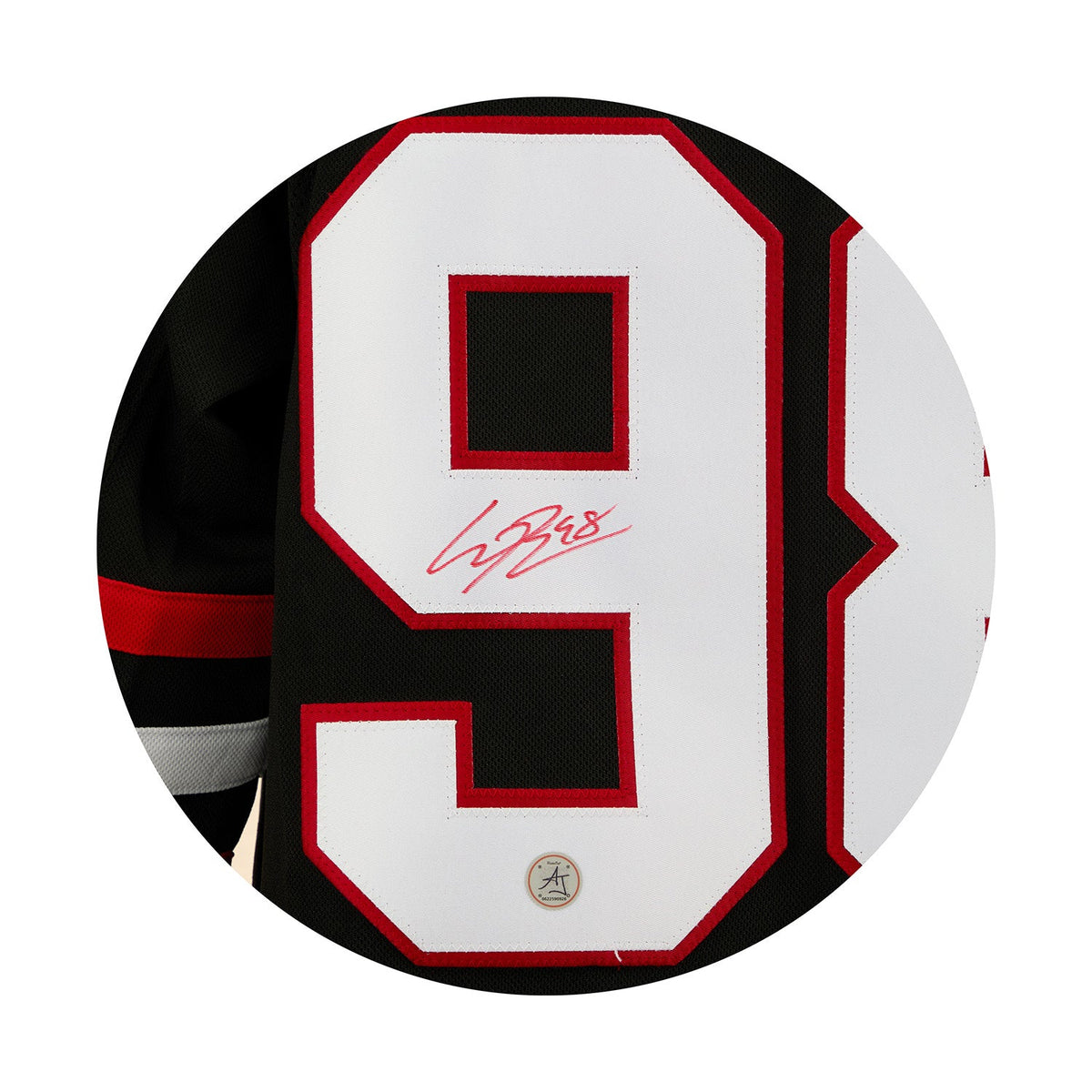 Connor Bedard Autographed Chicago Blackhawks Alt Black Fanatics Premium Jersey product image 3, provided for visual
