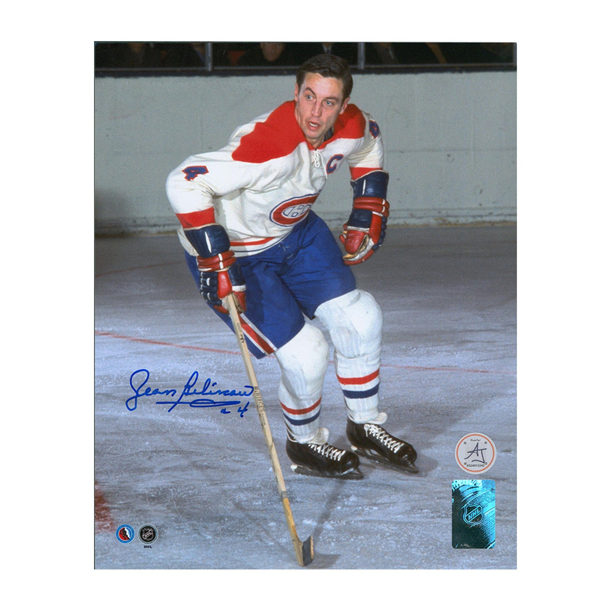 Jean Beliveau Signed Montreal Canadiens Original Six 8x10 Photo product image 1, provided for visual reference and product