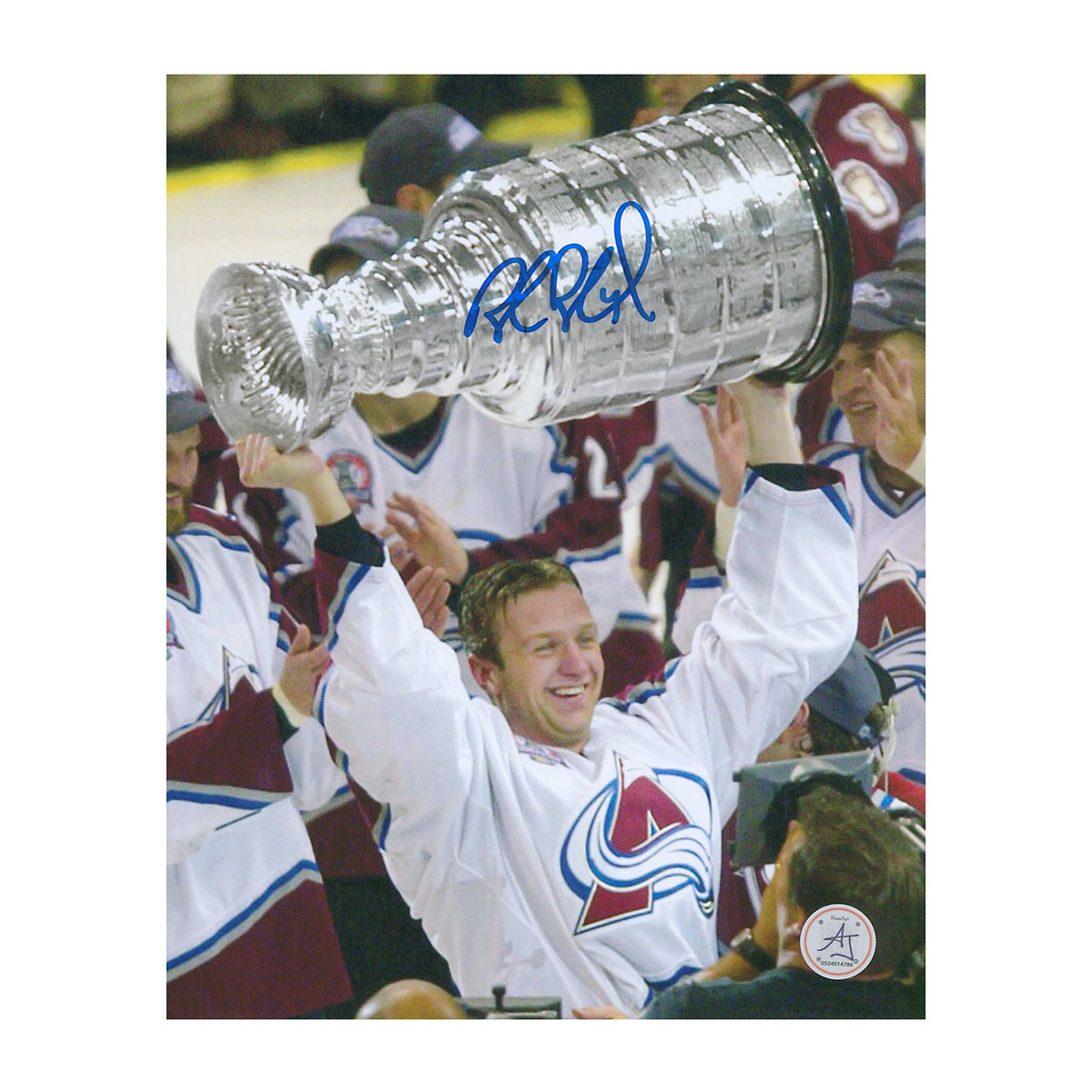 Rob Blake Signed Colorado Avalanche 2001 Stanley Cup 8x10 Photo product image 1, provided for visual reference and product