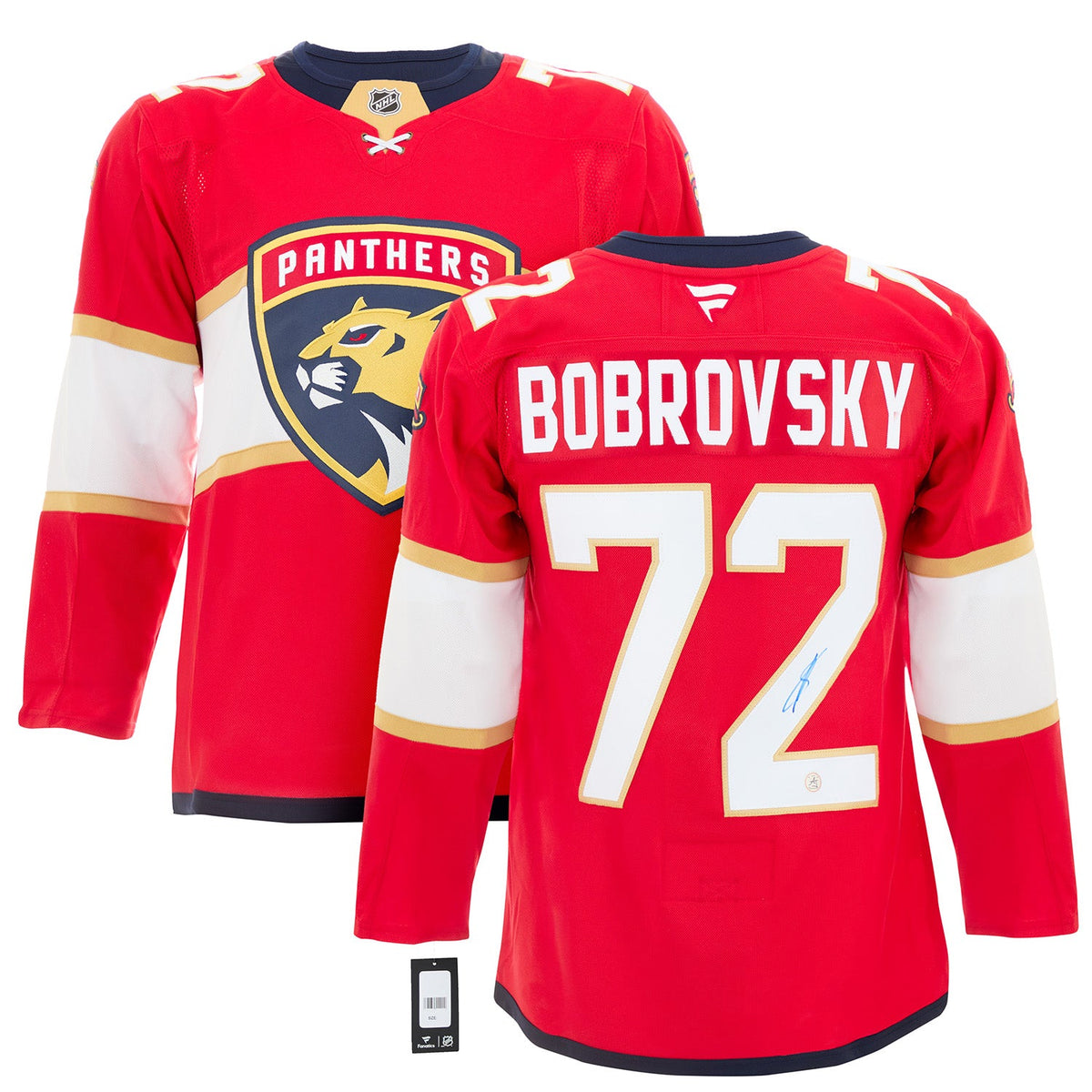 Sergei Bobrovsky Autographed Florida Panthers Fanatics Premium Jersey product image 3, provided for visual reference and