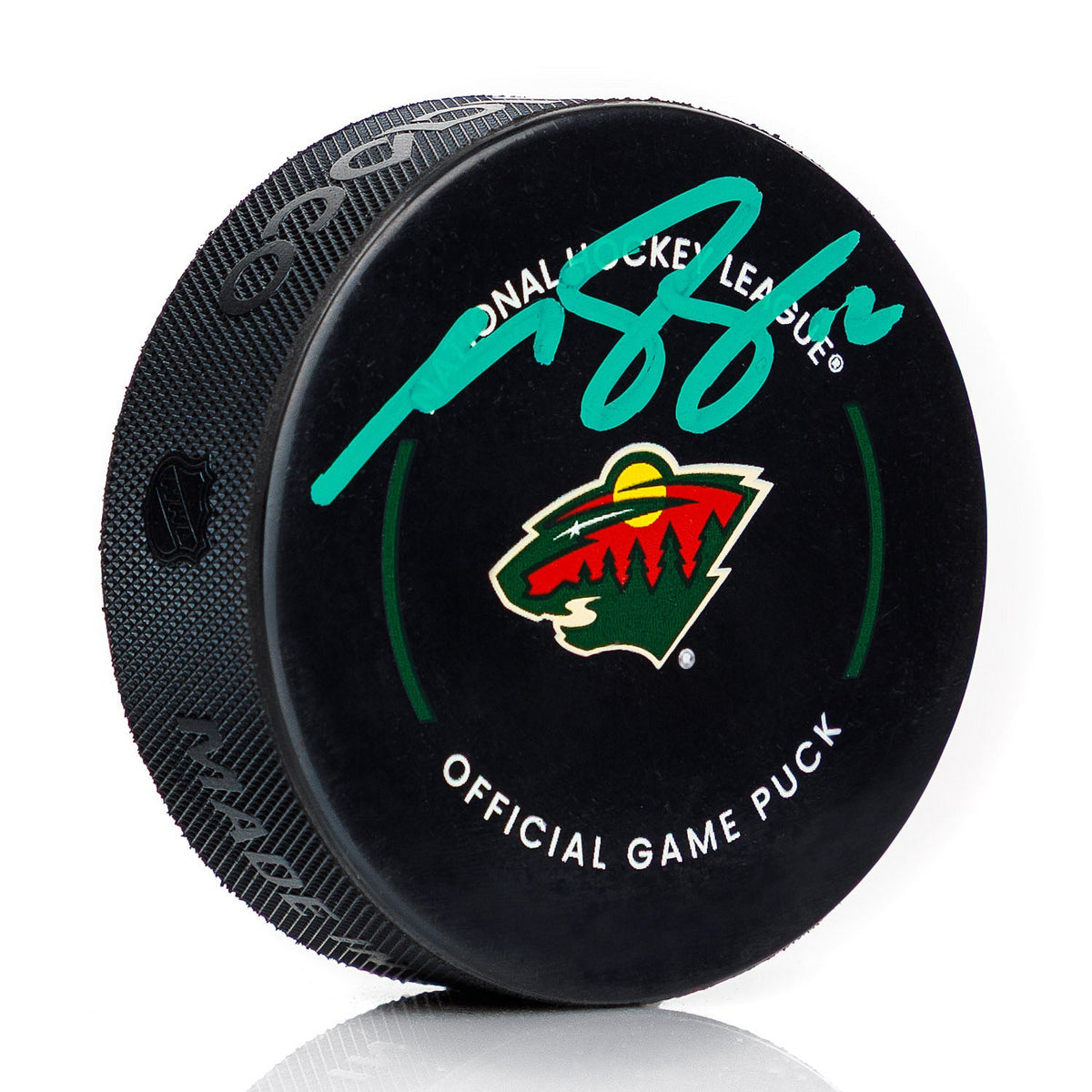 Matt Boldy Signed Minnesota Wild Official Game Puck product image 1, provided for visual reference and product detail review