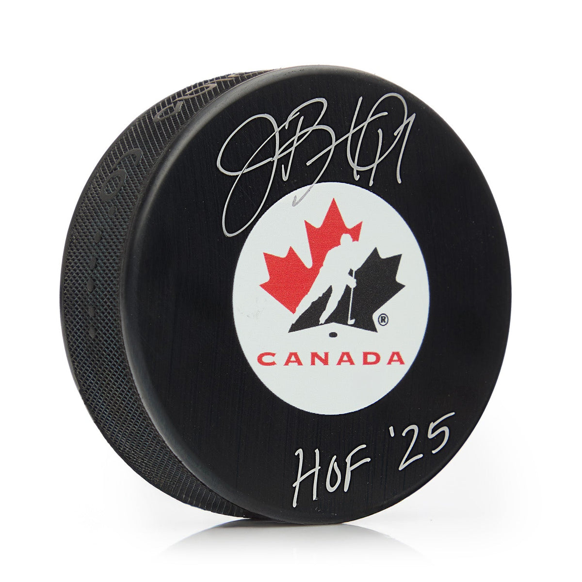 Jennifer Botterill Autographed Team Canada Hockey Puck with HOF Note product image 1, provided for visual reference and