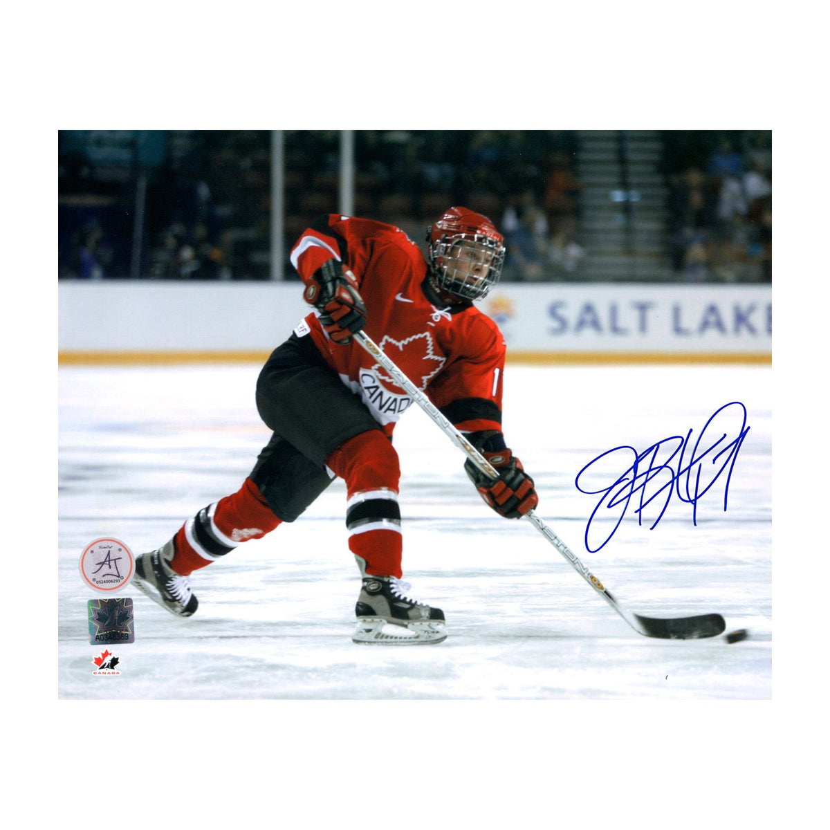 Jennifer Botterill Autographed Team Canada Slapshot 8x10 Photo product image 1, provided for visual reference and product