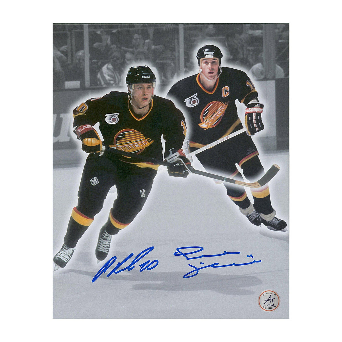 Pavel Bure & Trevor Linden Dual Signed Vancouver Canucks 8x10 Photo product image 1, provided for visual reference and