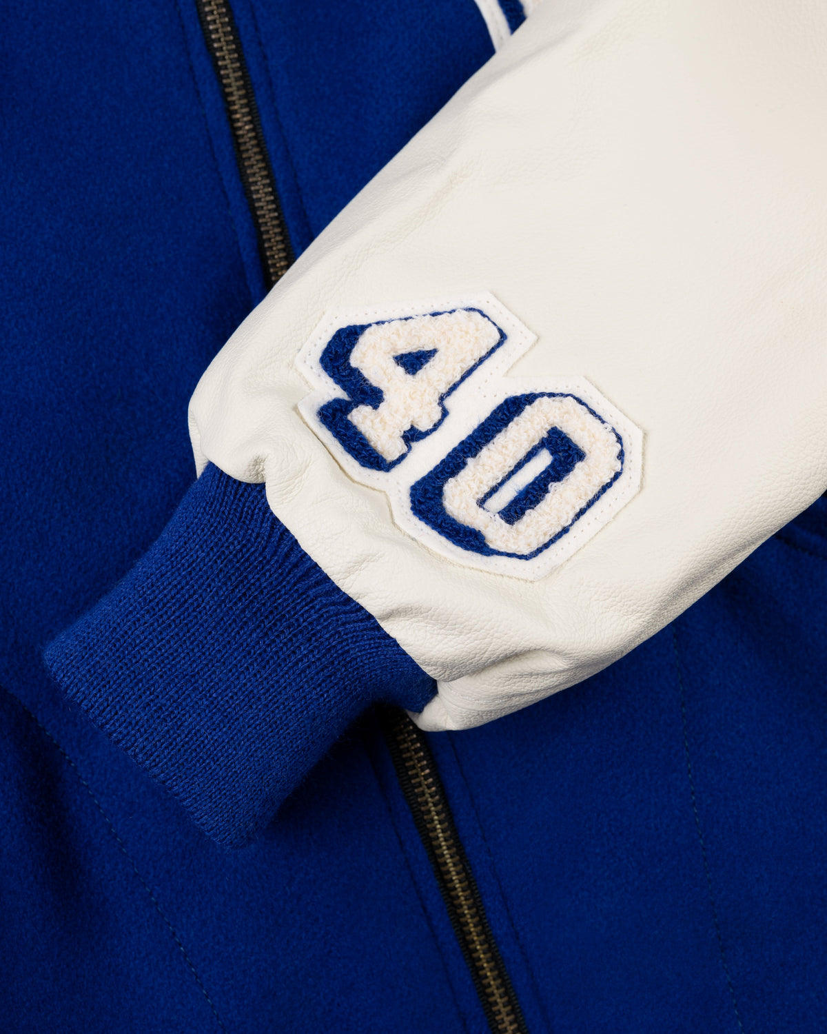 Brooklyn Dodgers 1940 Authentic Wool & Leather Varsity Jacket product image 4, provided for visual reference and product