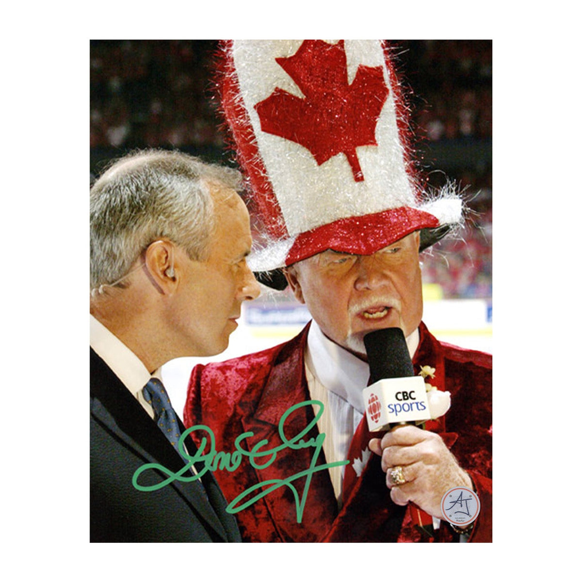 Don Cherry Autographed Hockey Night In Canada 8x10 Photo product image 1, provided for visual reference and product detail