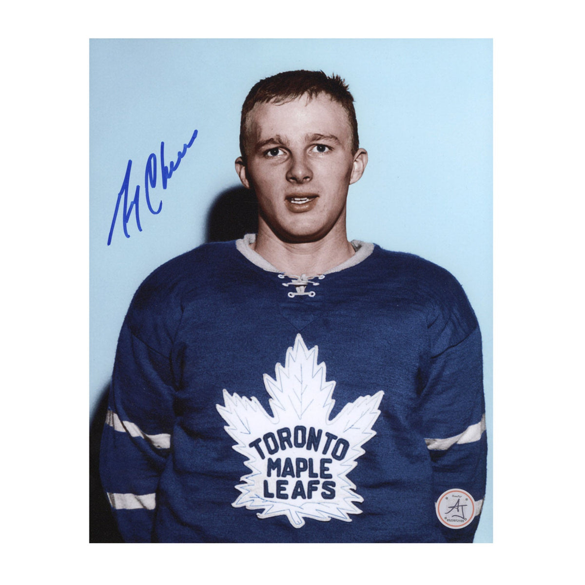 Gerry Cheevers Signed Toronto Maple Leafs Rookie 8x10 Photo product image 1, provided for visual reference and product