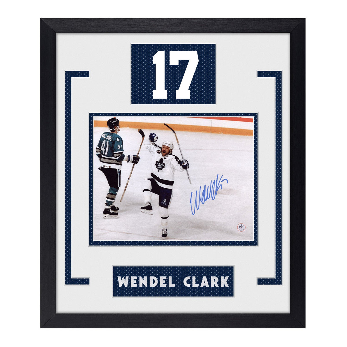 Wendel Clark Signed Toronto Maple Leafs Authentic Number 22x26 Frame product image 1, provided for visual reference and