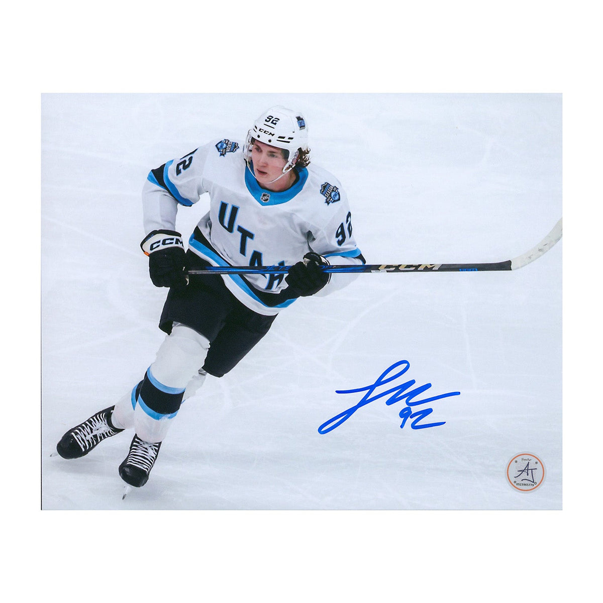 Logan Cooley Autographed Utah Hockey Club Showcase 8x10 Photo product image 1, provided for visual reference and product