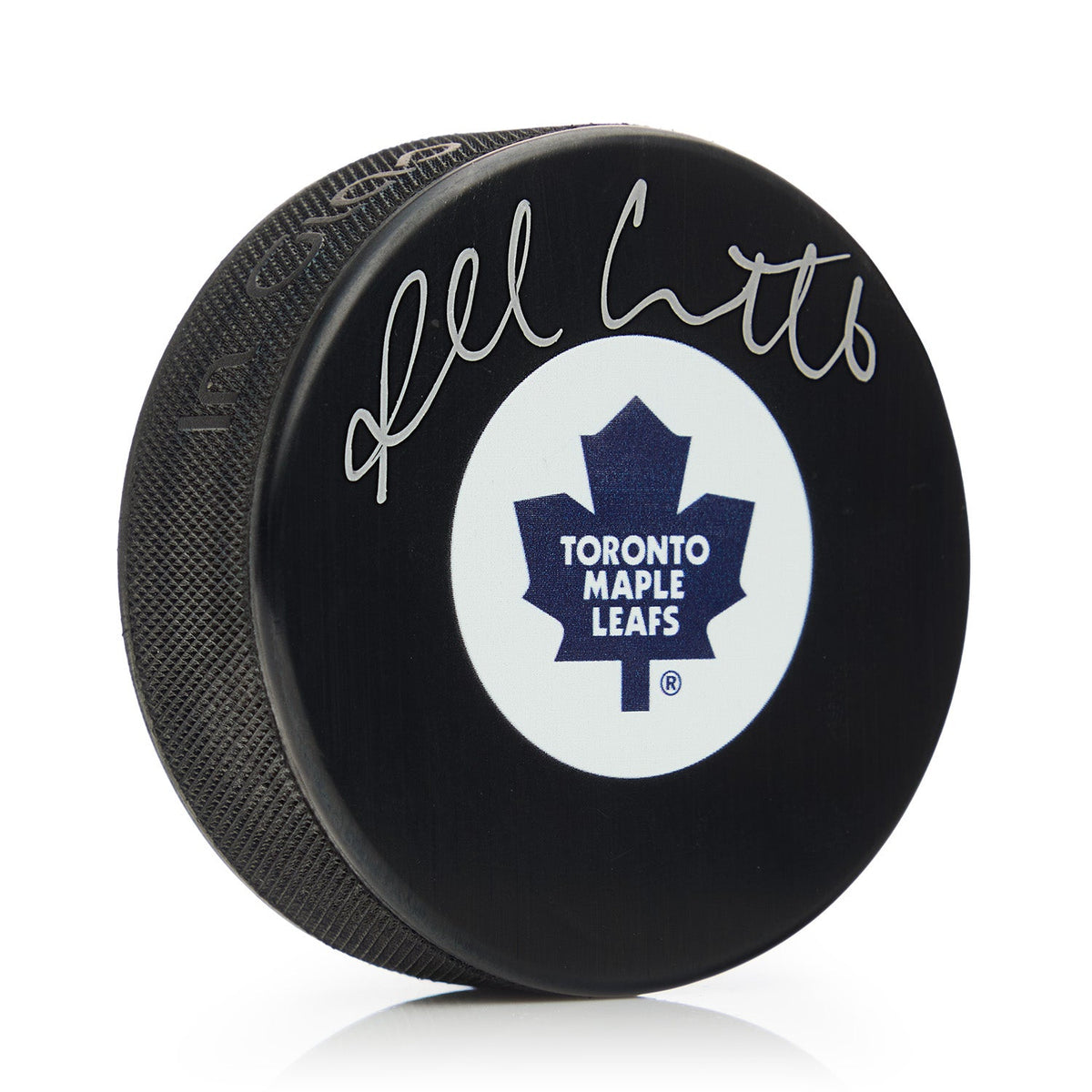 Russ Courtnall Autographed Toronto Maple Leafs Retro Logo Puck product image 1, provided for visual reference and product