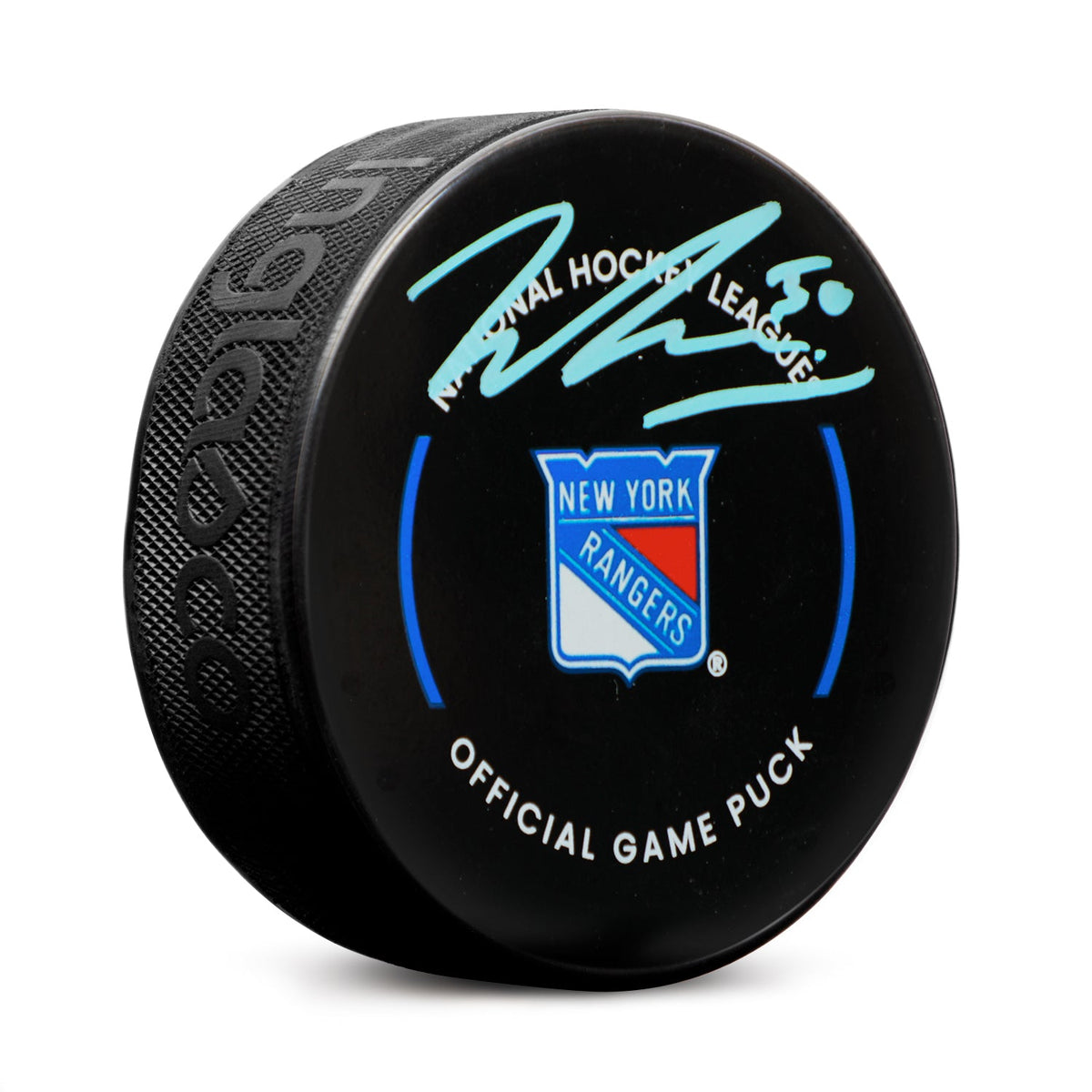 Will Cuylle Signed New York Rangers Official Game Puck product image 1, provided for visual reference and product detail