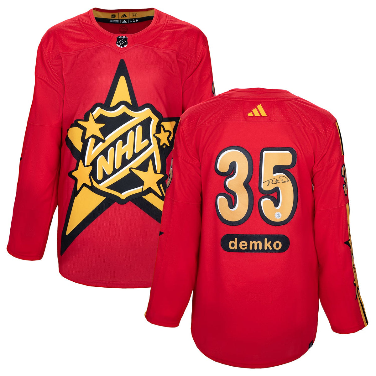 Thatcher Demko Signed 2024 NHL All-Star Game adidas Jersey product image 3, provided for visual reference and product detail