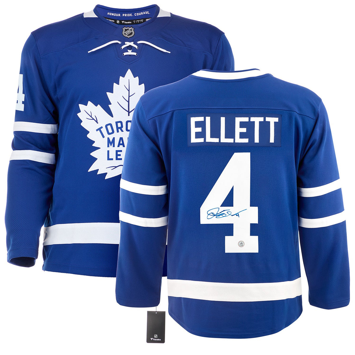 Dave Ellett Autographed Toronto Maple Leafs Fanatics Breakaway Jersey product image 3, provided for visual reference and