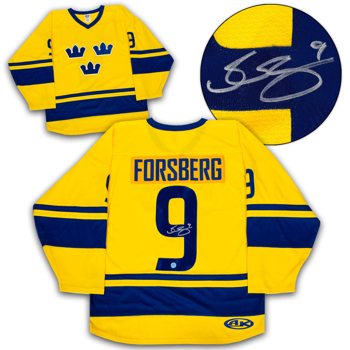 Filip Forsberg Autographed Team Sweden Custom Hockey Nation Jersey product image 1, provided for visual reference and