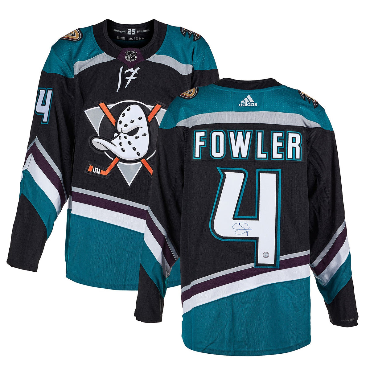 Cam Fowler Signed Anaheim Ducks adidas Jersey product image 3, provided for visual reference and product detail review