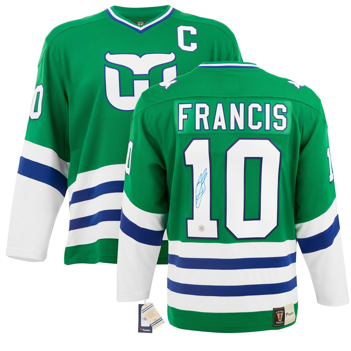 Ron Francis Signed Hartford Whalers Throwback Breakaway Jersey product image 3, provided for visual reference and product
