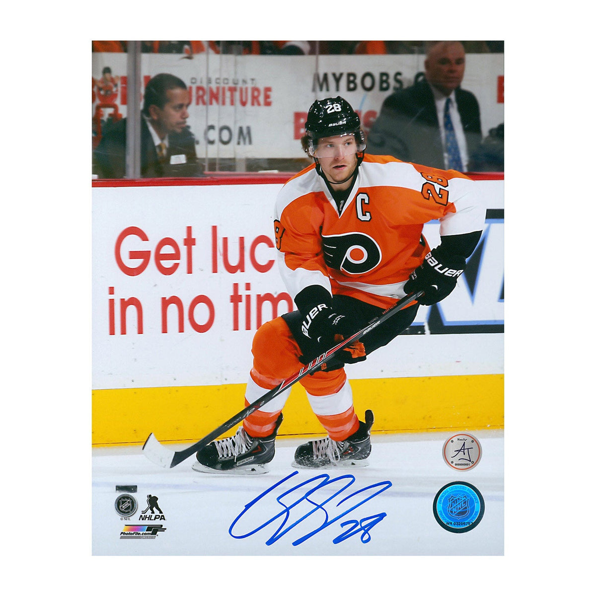 Claude Giroux Autographed Philadelphia Flyers Captain 8x10 Photo product image 1, provided for visual reference and product