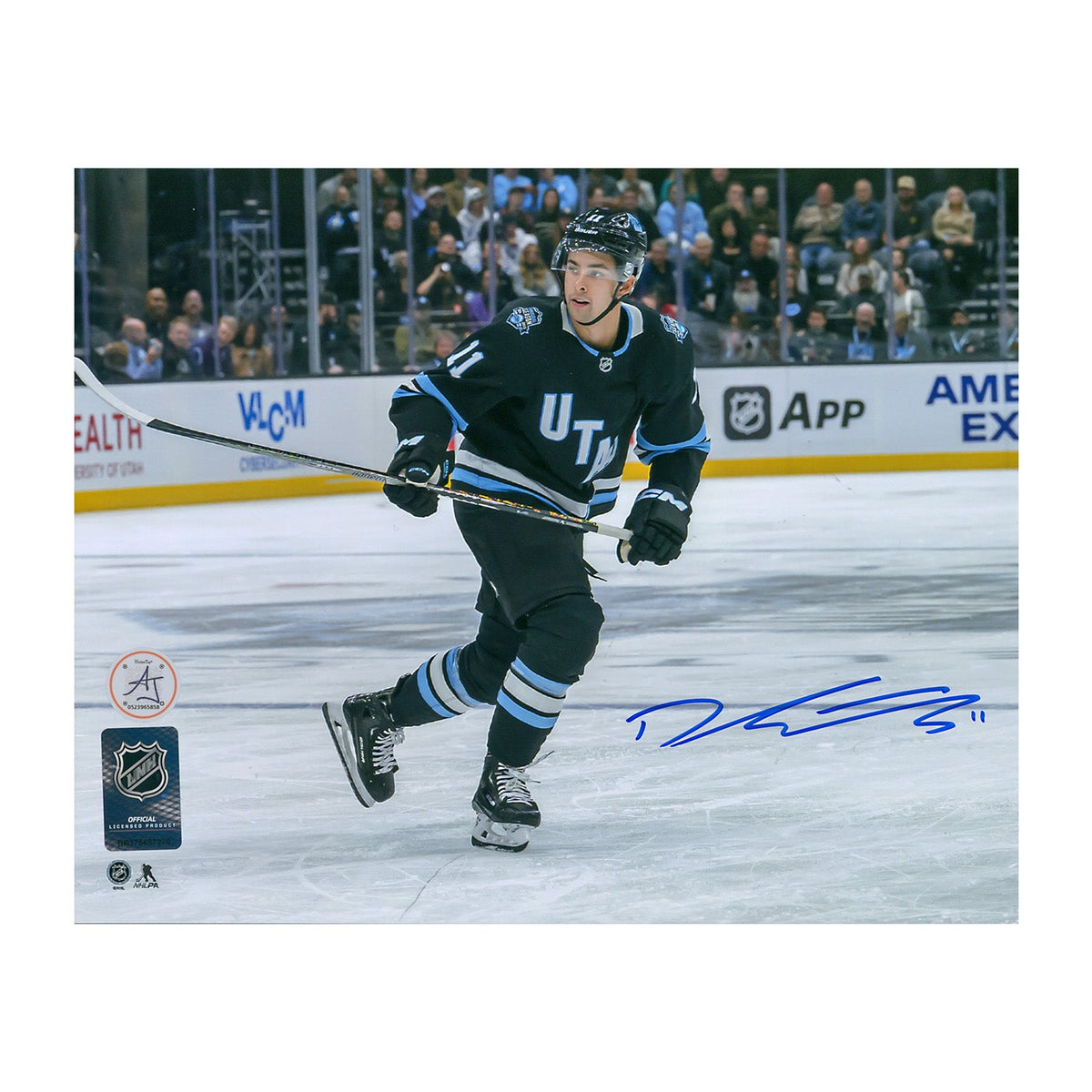Dylan Guenther Autographed Utah Hockey Club Frozen Portrait 8x10 Photo product image 1, provided for visual reference and
