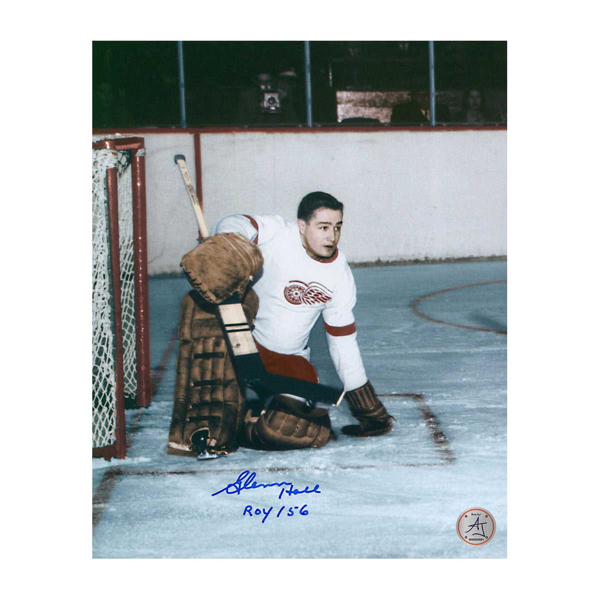Glenn Hall Signed & Inscribed Detroit Red Wings Classic Hockey 8x10 Photo product image 1, provided for visual reference and