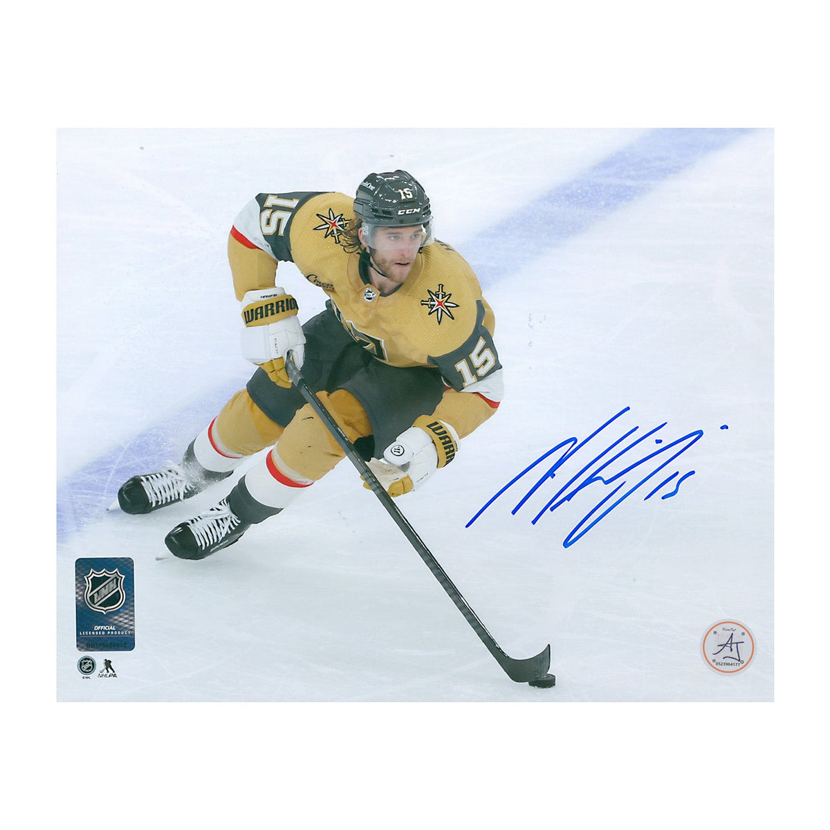 Noah Hanifin Autographed Vegas Golden Knights Showcase 8x10 Photo product image 1, provided for visual reference and product