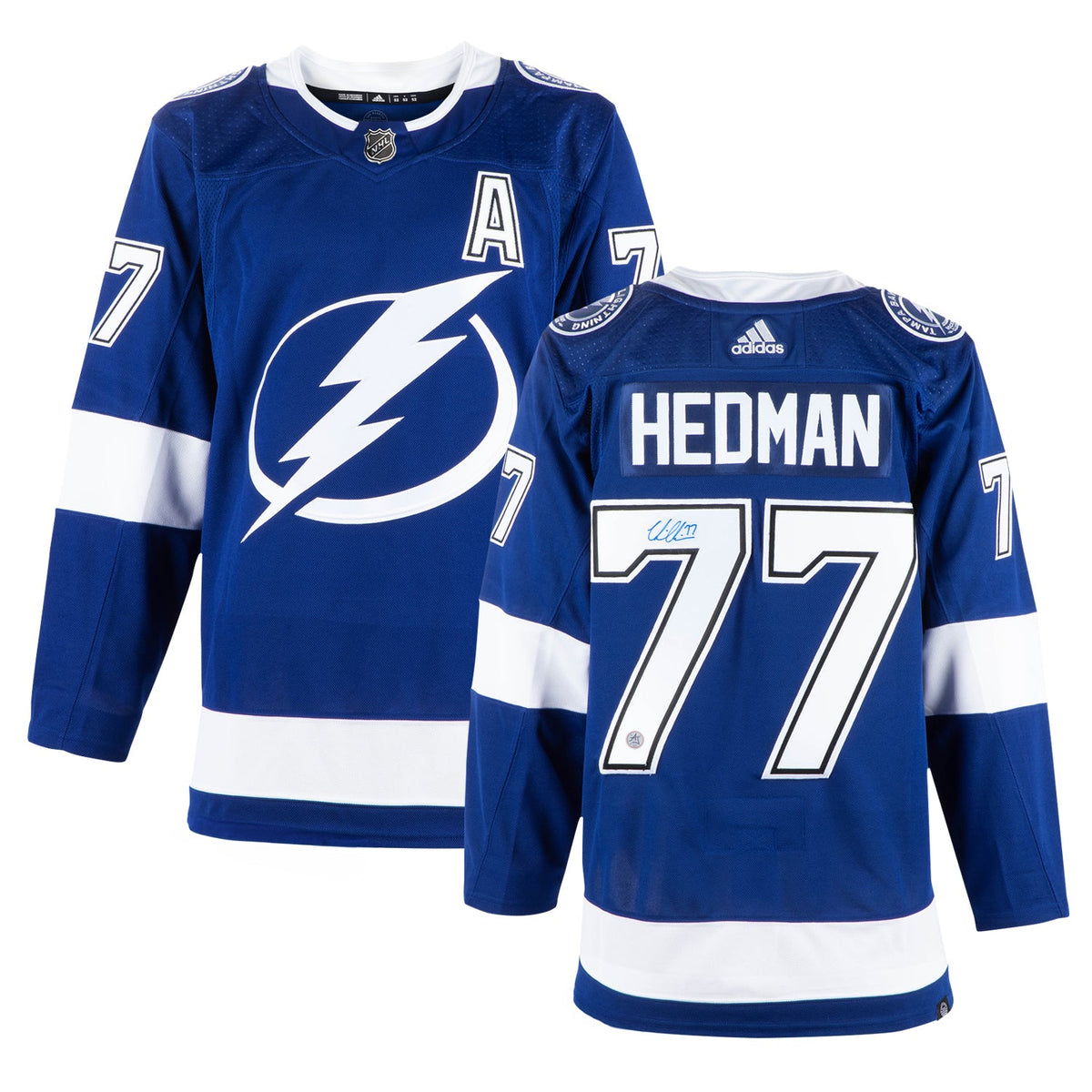 Victor Hedman Autographed Tampa Bay Lightning adidas Jersey product image 3, provided for visual reference and product