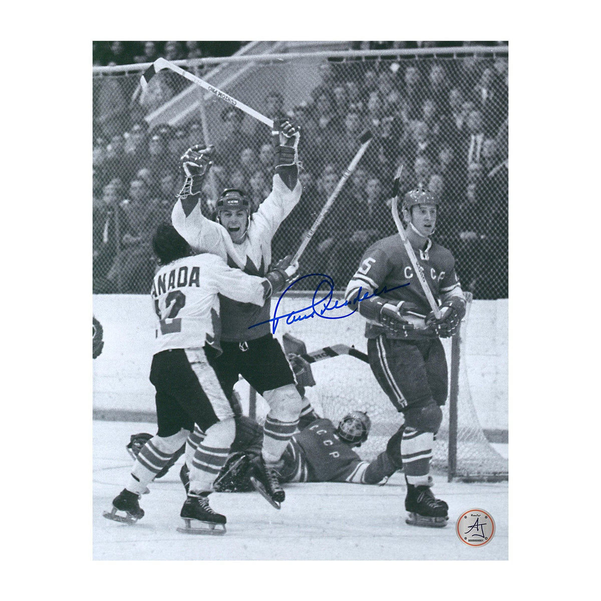 Paul Henderson Autographed Team Canada Summit Series Winning Goal 8x10 Photo product image 1, provided for visual reference