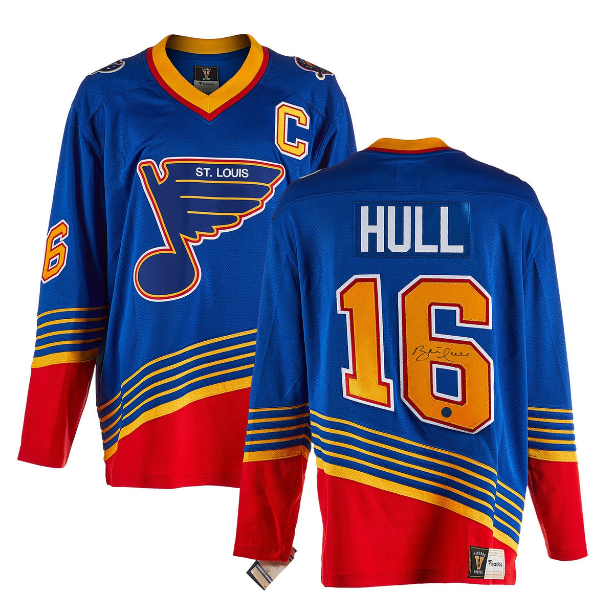Brett Hull Signed St Louis Blues Throwback Breakaway Jersey product image 3, provided for visual reference and product
