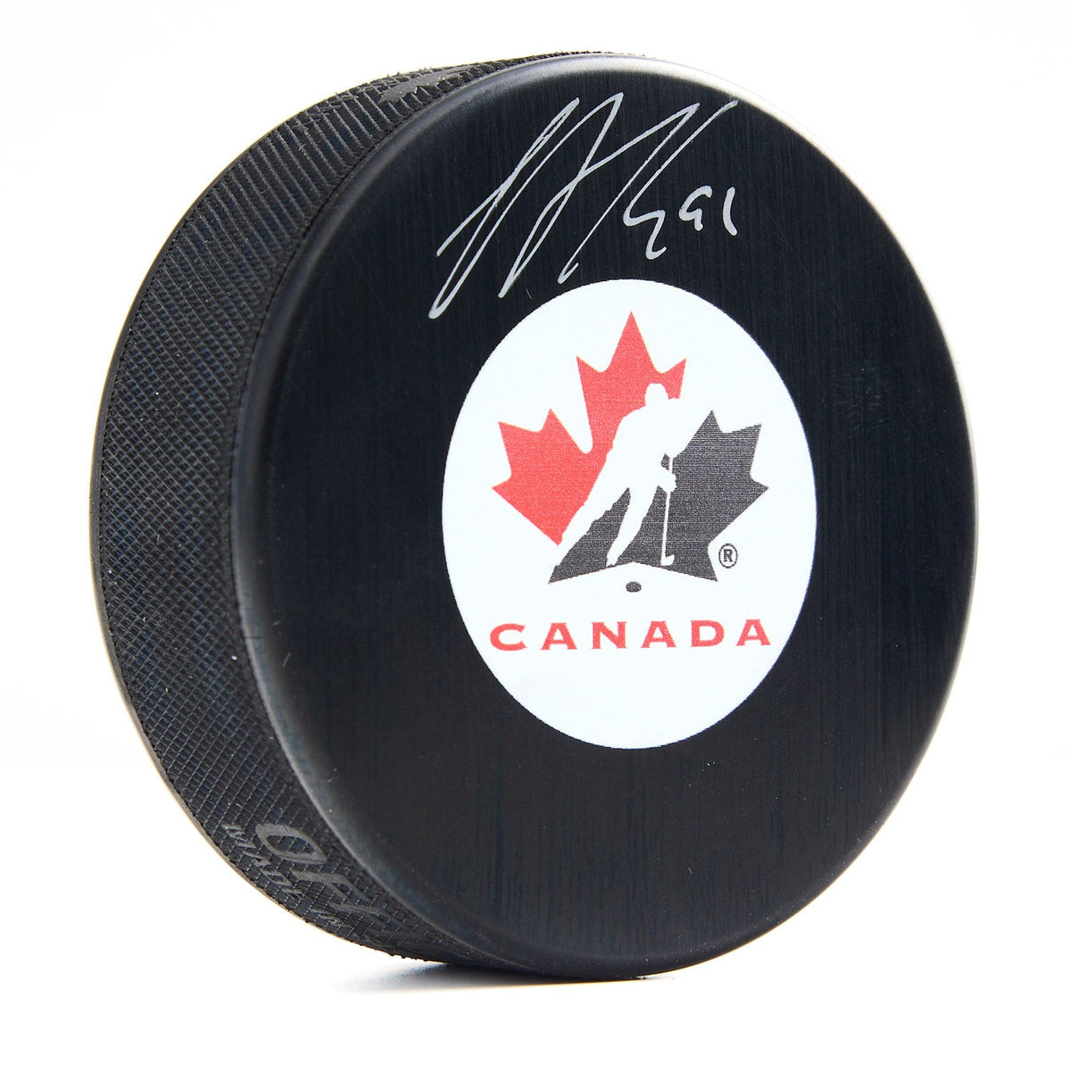 Nazem Kadri Autographed Team Canada Primary Logo Hockey Puck product image 1, provided for visual reference and product