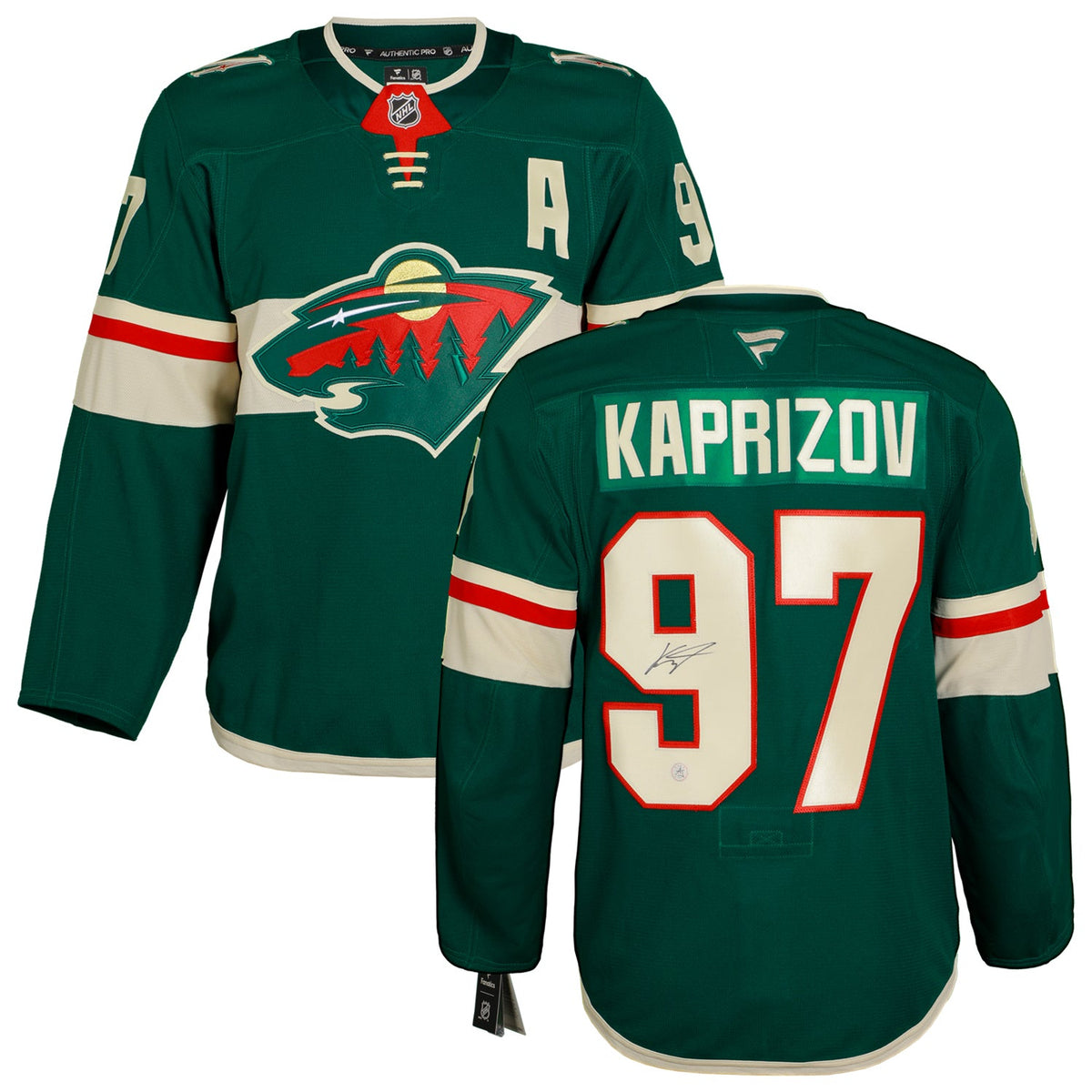 Kirill Kaprizov Signed Minnesota Wild Fanatics On Ice Authentic Jersey product image 3, provided for visual reference and