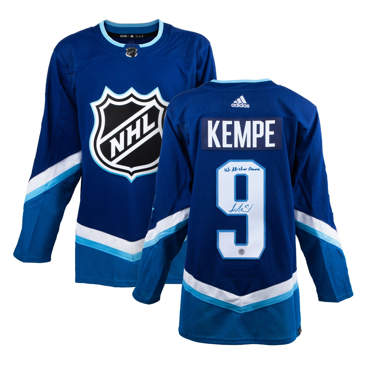 Adrian Kempe Signed 2022 NHL All-Star Game adidas Jersey with 1st ASG Note #/22 product image 3, provided for visual