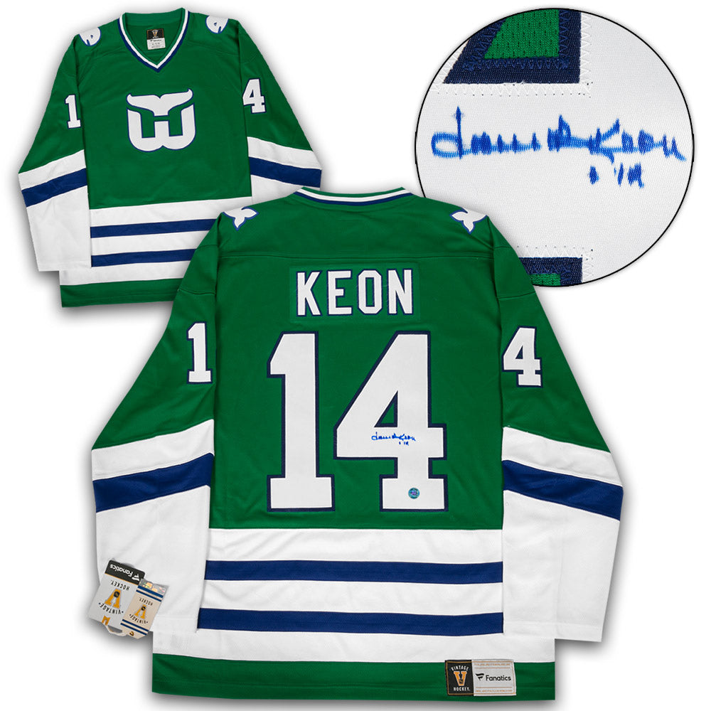 Dave Keon Signed Hartford Whalers Throwback Breakaway Jersey product image 1, provided for visual reference and product