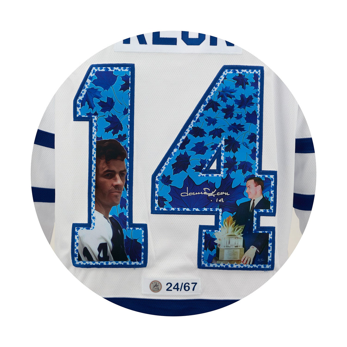 Dave Keon Signed Toronto Maple Leafs Conn Smythe Art Jersey #24/67 product image 3, provided for visual reference and