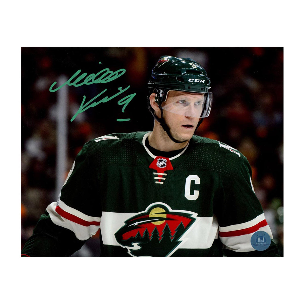 Mikko Koivu Signed Minnesota Wild Intensity 8x10 Photo product image 1, provided for visual reference and product detail