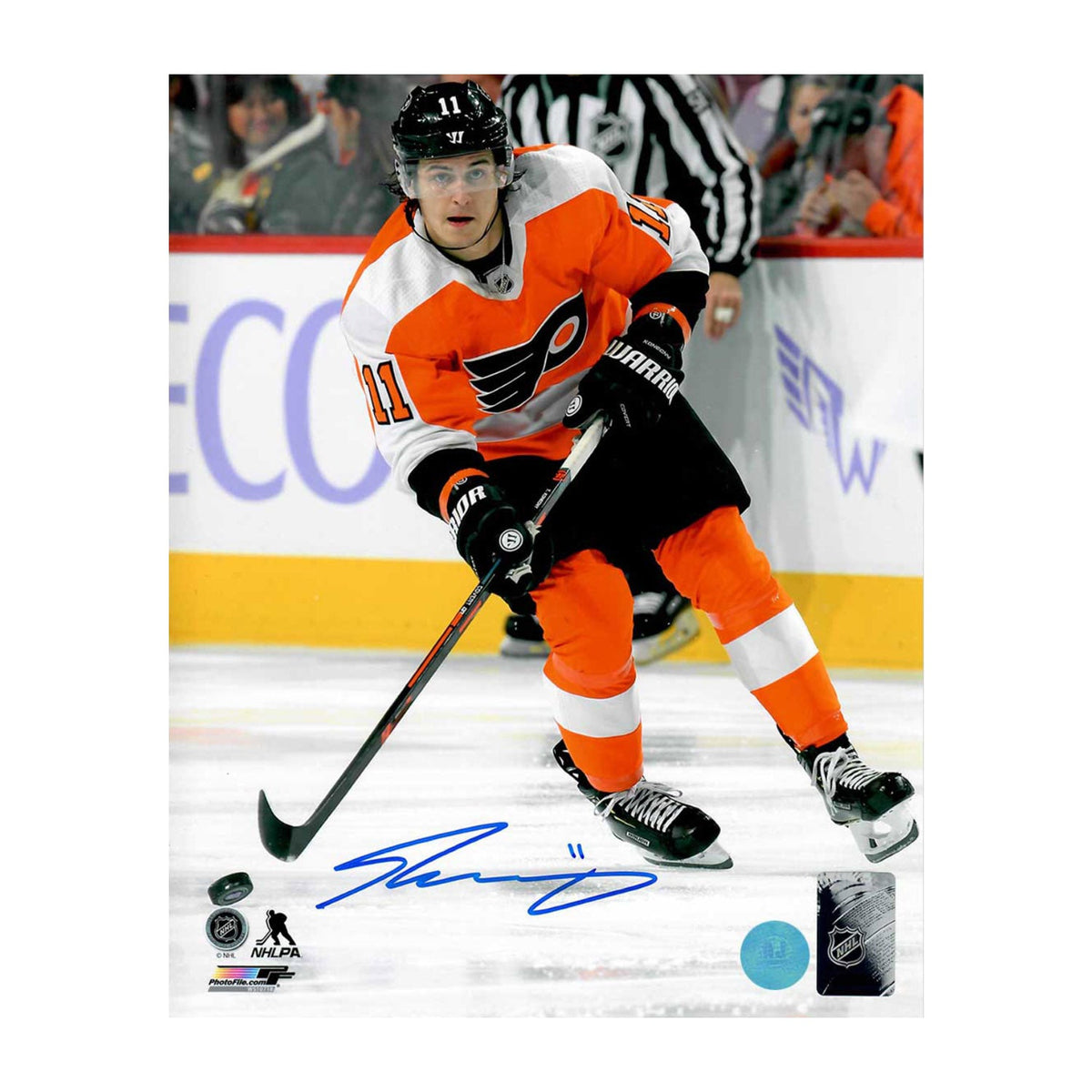 Travis Konecny Autographed Philadelphia Flyers Hockey 8x10 Photo product image 1, provided for visual reference and product