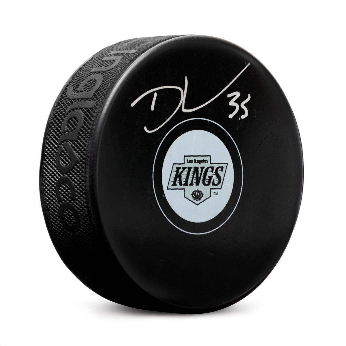 Darcy Kuemper Autographed Los Angeles Kings Hockey Puck product image 1, provided for visual reference and product detail