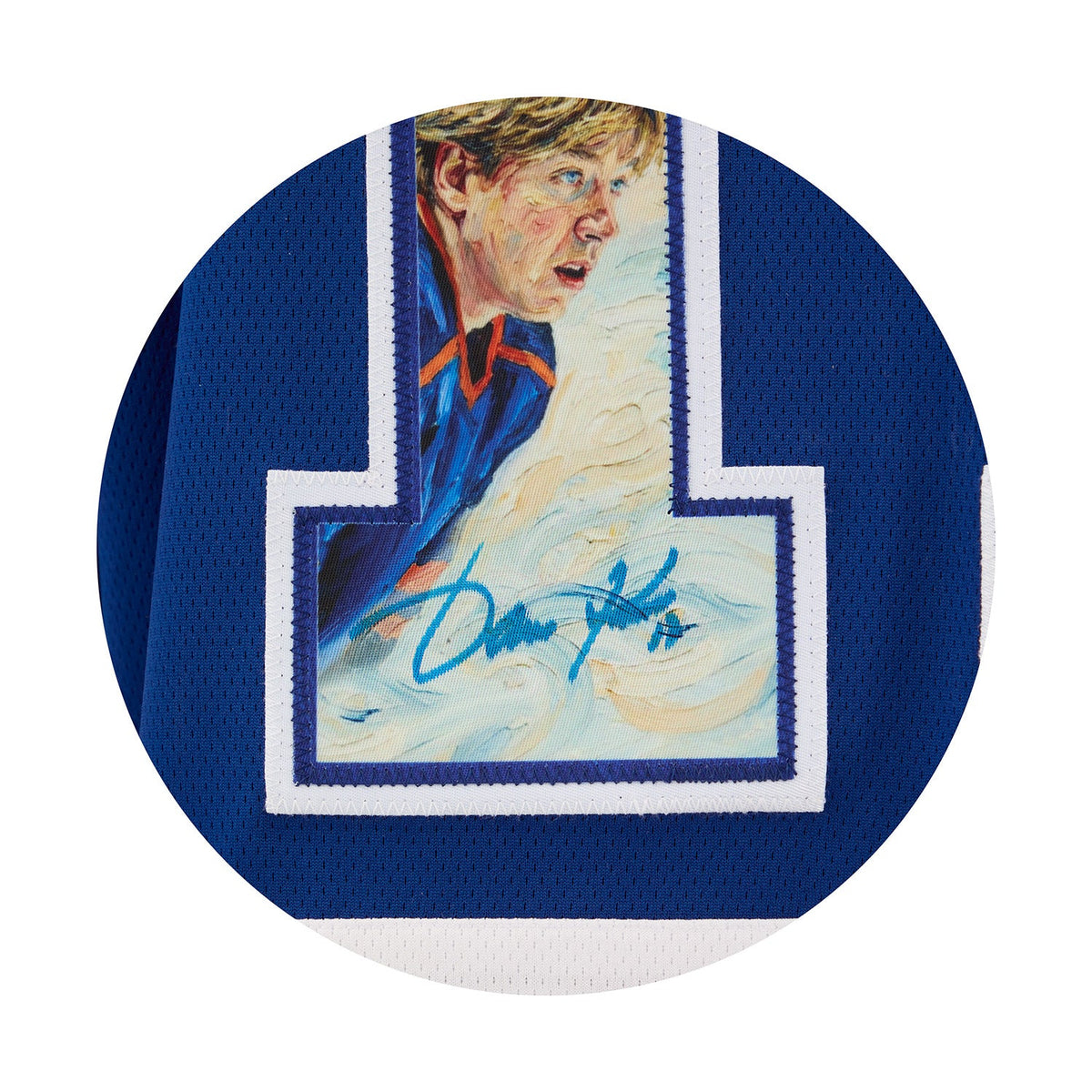 Jari Kurri Autographed Edmonton Oilers Impressionist Art Jersey #1/17 product image 3, provided for visual reference and