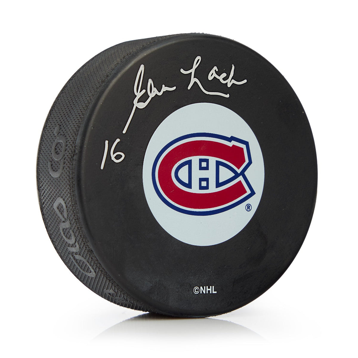 Elmer Lach Signed Montreal Canadiens Hockey Puck product image 1, provided for visual reference and product detail review