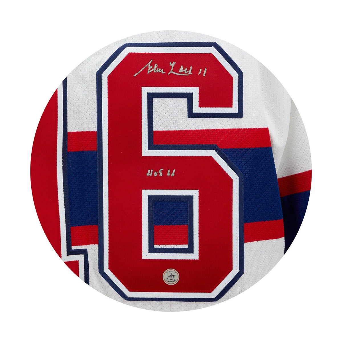 Elmer Lach Signed & Inscribed Montreal Canadiens Vintage CCM Jersey product image 3, provided for visual reference and