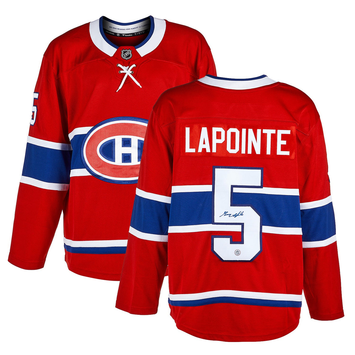 Guy Lapointe Autographed Montreal Canadiens Fanatics Breakaway Jersey product image 3, provided for visual reference and