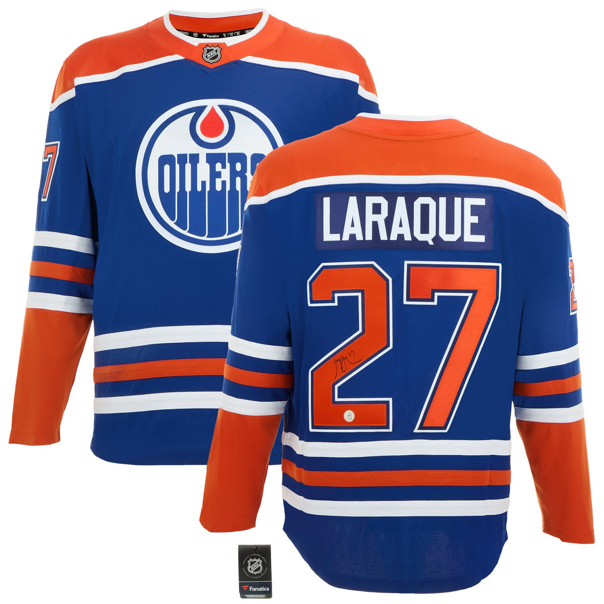 George Laraque Autographed Edmonton Oilers Fanatics Breakaway Jersey product image 3, provided for visual reference and