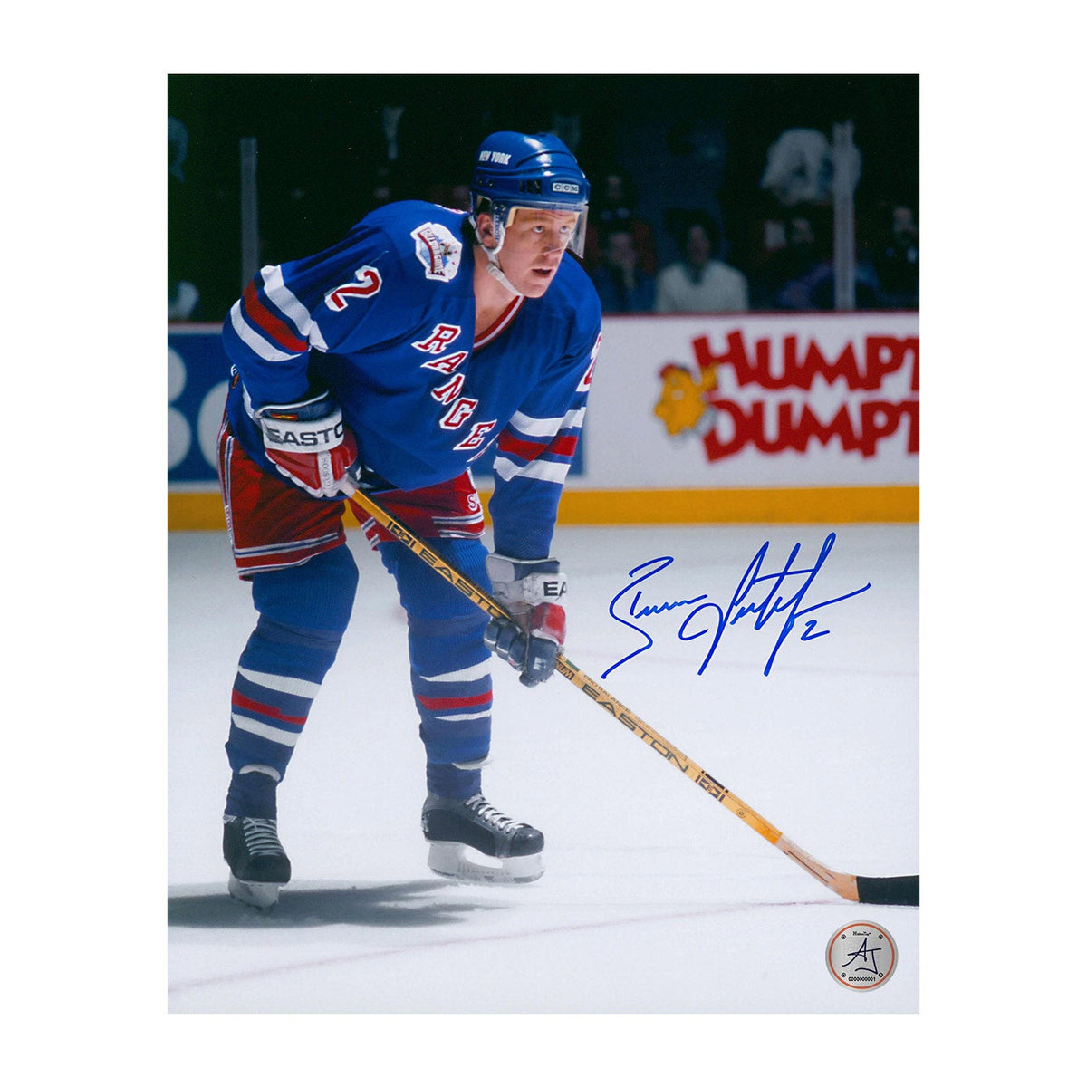 Brian Leetch Autographed New York Rangers Hockey 8x10 Photo product image 1, provided for visual reference and product